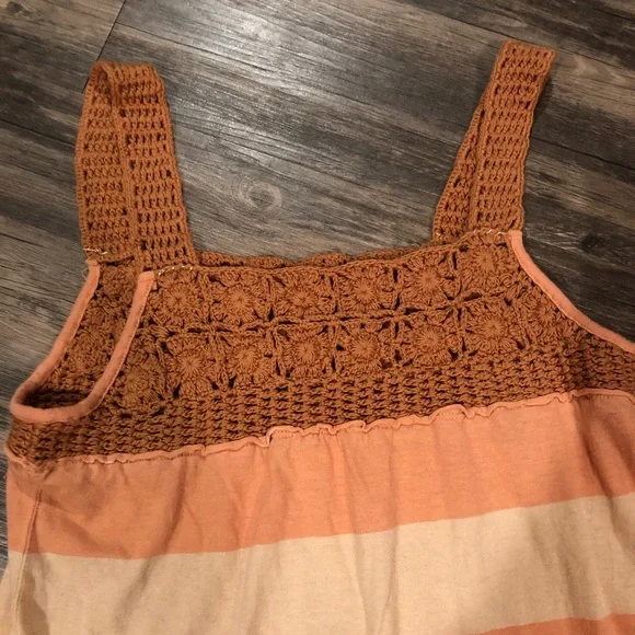 NWT Free People Luca Striped Crochet Dress - Picture 4 of 7